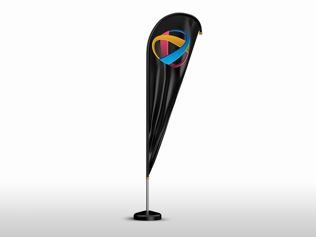 Un PLV beach flag goutte pour votre entreprise