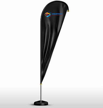 Le drapeau goutte d'eau comme communication de votre entreprise.
