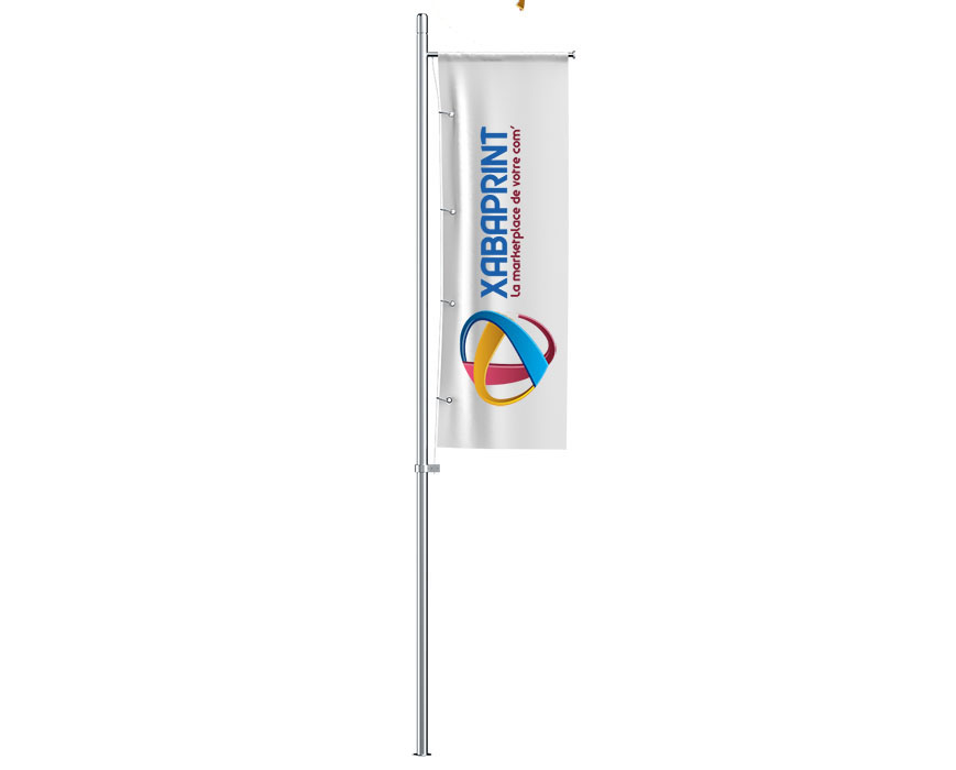 Le drapeau à potence est idéal pour une communication extrérieur.